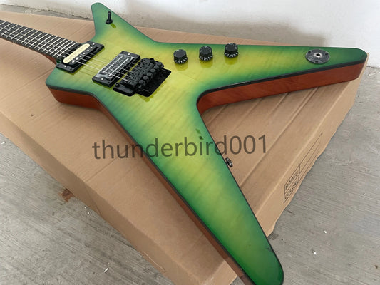 Green Dime Slime V-Neck Shred Machine | Mahogany War-Axe Inspired By Dimebag Darrell’s Legendary Tone