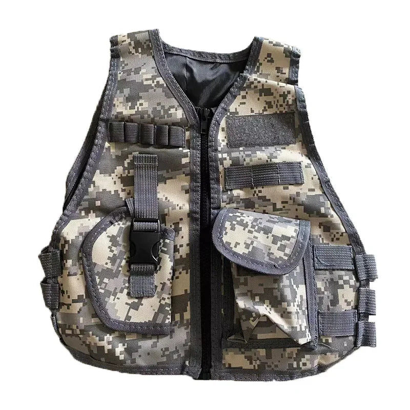 Kids' Tactical Camouflage Vest – Outdoor CS Game, Hunting, Fishing & Cosplay Gear for Boys and Girls - Premium vest from Lizard Vigilante - Just $28.88! Shop now at Lizard Vigilante