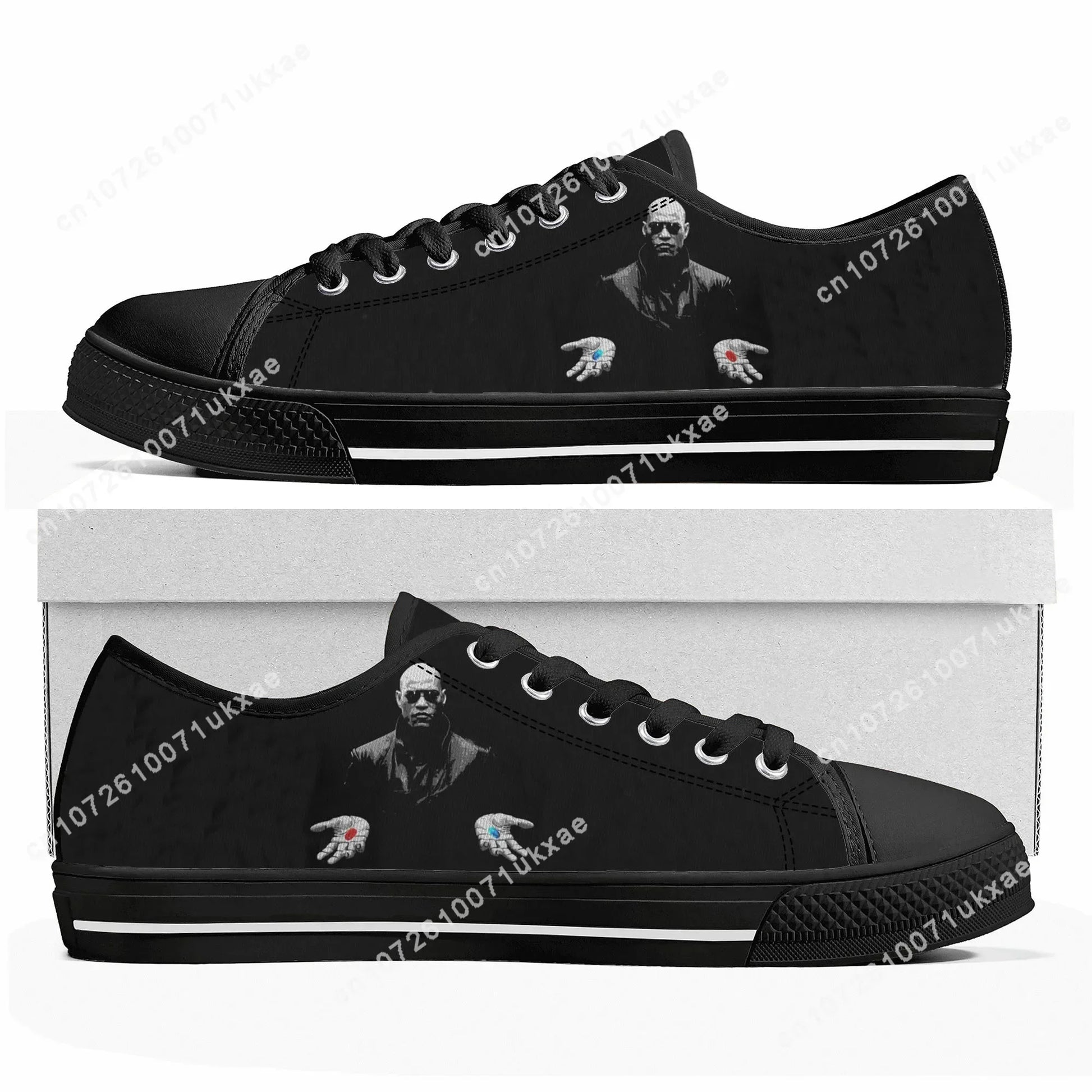 The Matrix Low Top Sneakers Mens Womens Teenager Movie Canvas High Quality Sneaker Casual Custom Made Shoes - Premium shoes from Lizard Vigilante - Just $39.99! Shop now at Lizard Vigilante