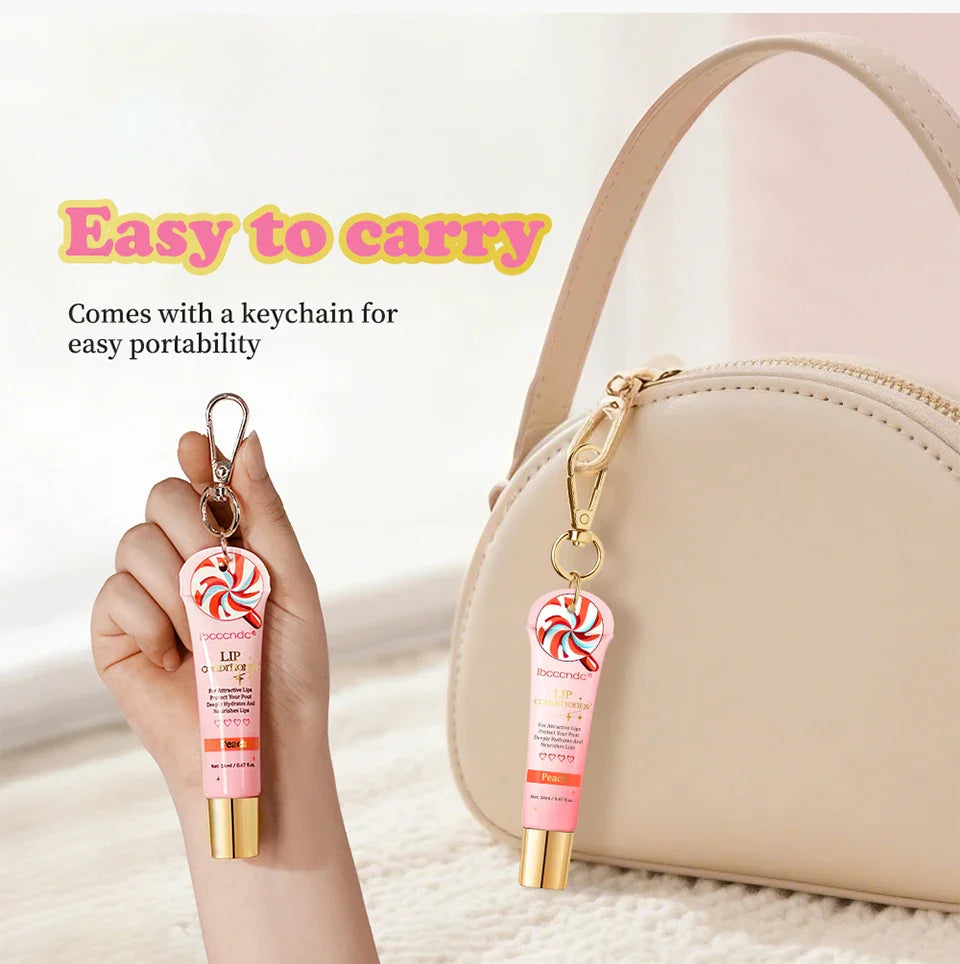 Lip Oil Lipstick Set Lightweight Peach Flavor Lipgloss Lip Deeply Moisturizing Long Lasting Hydration Lip Makeup Cosmetics