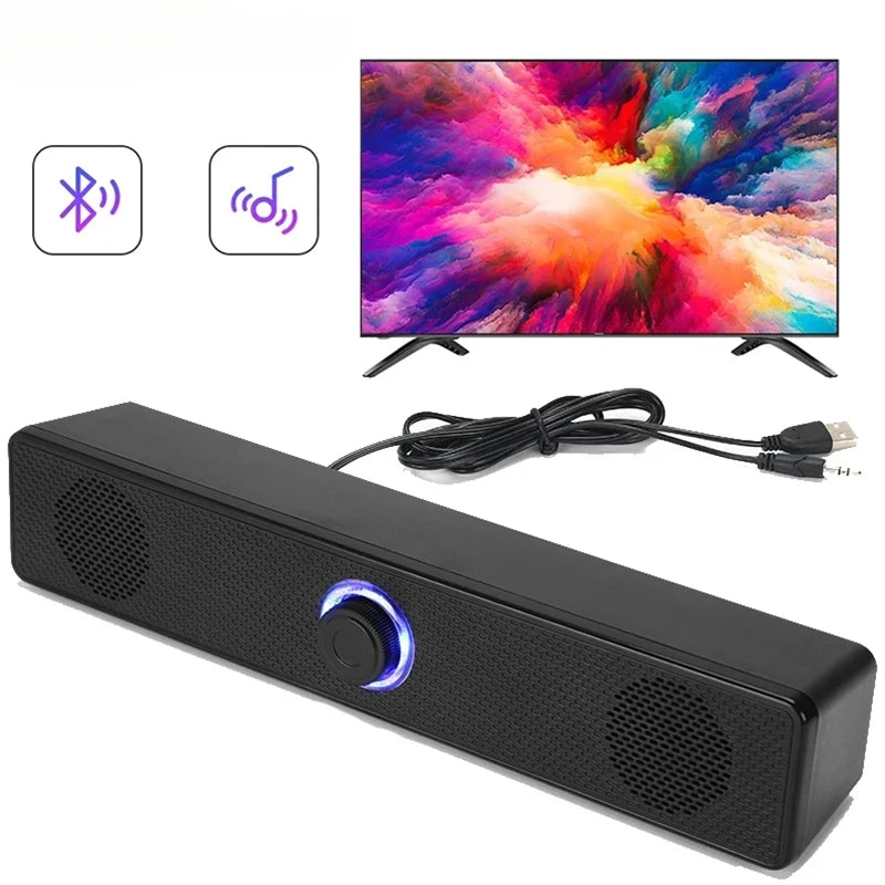 Senbossi Home Theater Bluetooth Soundbar – Wired & Wireless 3D Stereo Soundbar for TV, PC, Laptop, and Gaming with USB Power and Deep Bass - Premium soundbar from Lizard Vigilante - Just $22.88! Shop now at Lizard Vigilante