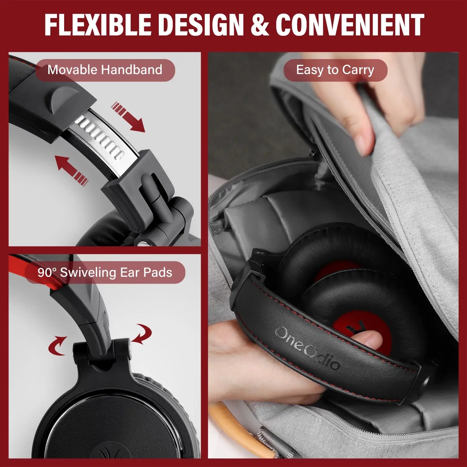 Oneodio Pro 10 Wired Studio Headphones - Professional DJ Headset with Mic and Deep Bass - Premium headphones from Lizard Vigilante - Just $54.99! Shop now at Lizard Vigilante