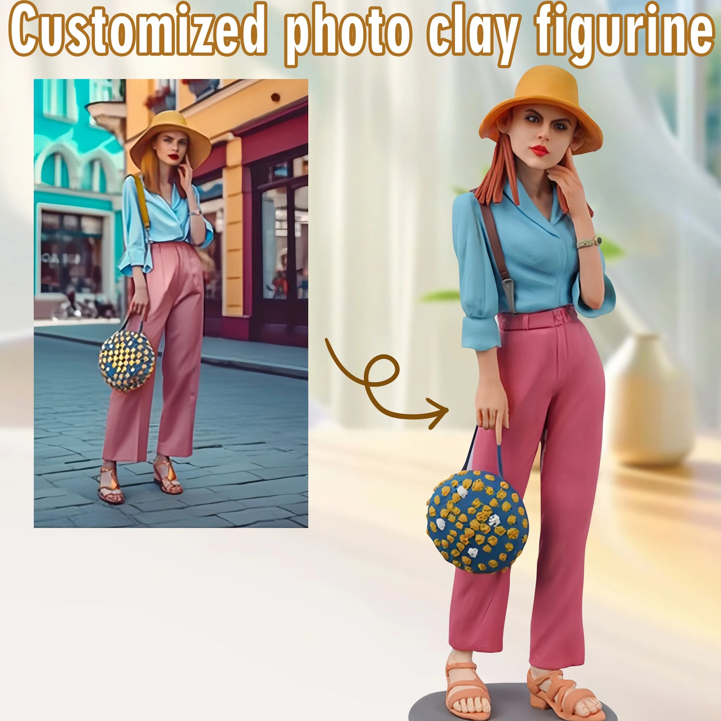 Customize personalized big head sculptures to prepare Christmas and birthday gifts for family and friends, requiring a full body