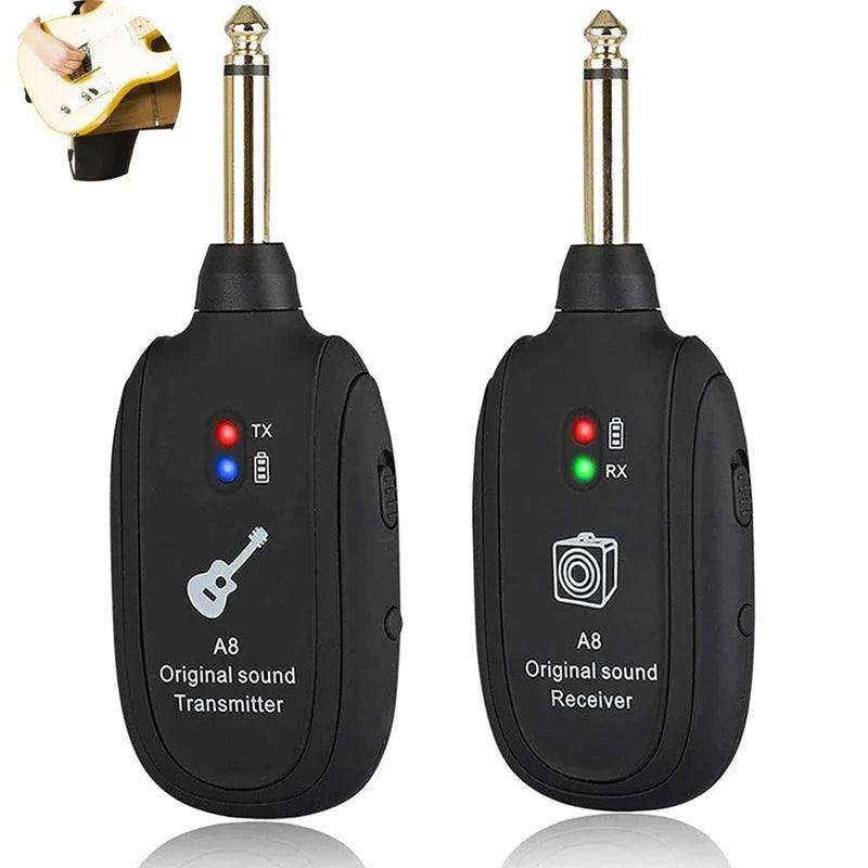 2X Guitar Wireless System 20Hz-20Khz Acoustic Transmission Rechargeable Transmitter Receiver For Electric Guitar Bass - Lizard Vigilante