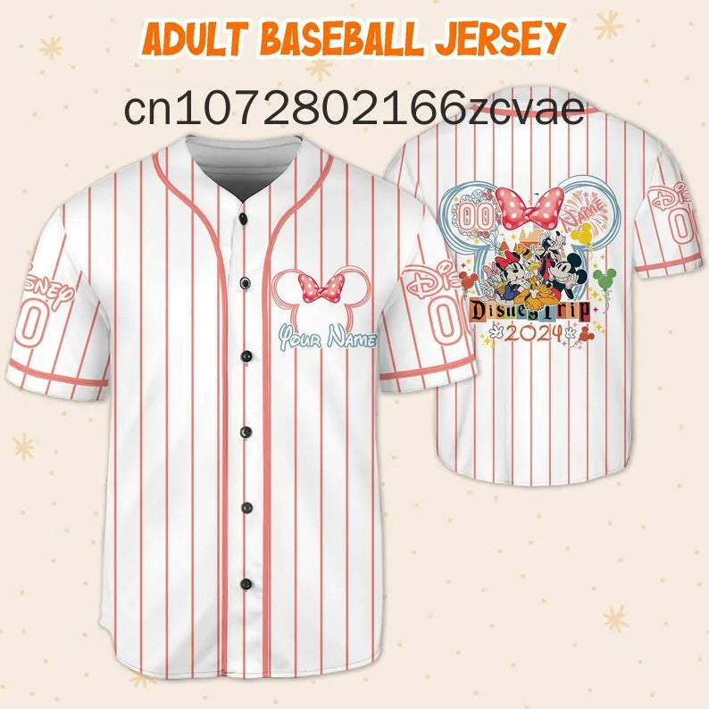 Disney Mickey and Friends Baseball Jersey - Unisex Street Fashion Tee for Men, Women, and Kids, Casual 3D Print Design - Premium baseball shirt from Lizard Vigilante - Just $33.88! Shop now at Lizard Vigilante