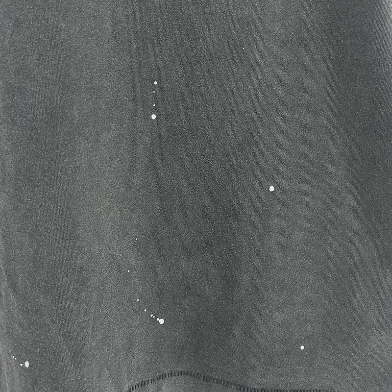 Men Women High Street Vintage Washed Black T-Shirt Top Quality Cototn TEE 3D Cracked Letters Logo Print Saint T Shirt With Tags - Premium  from Lizard Vigilante - Just $64.99! Shop now at Lizard Vigilante