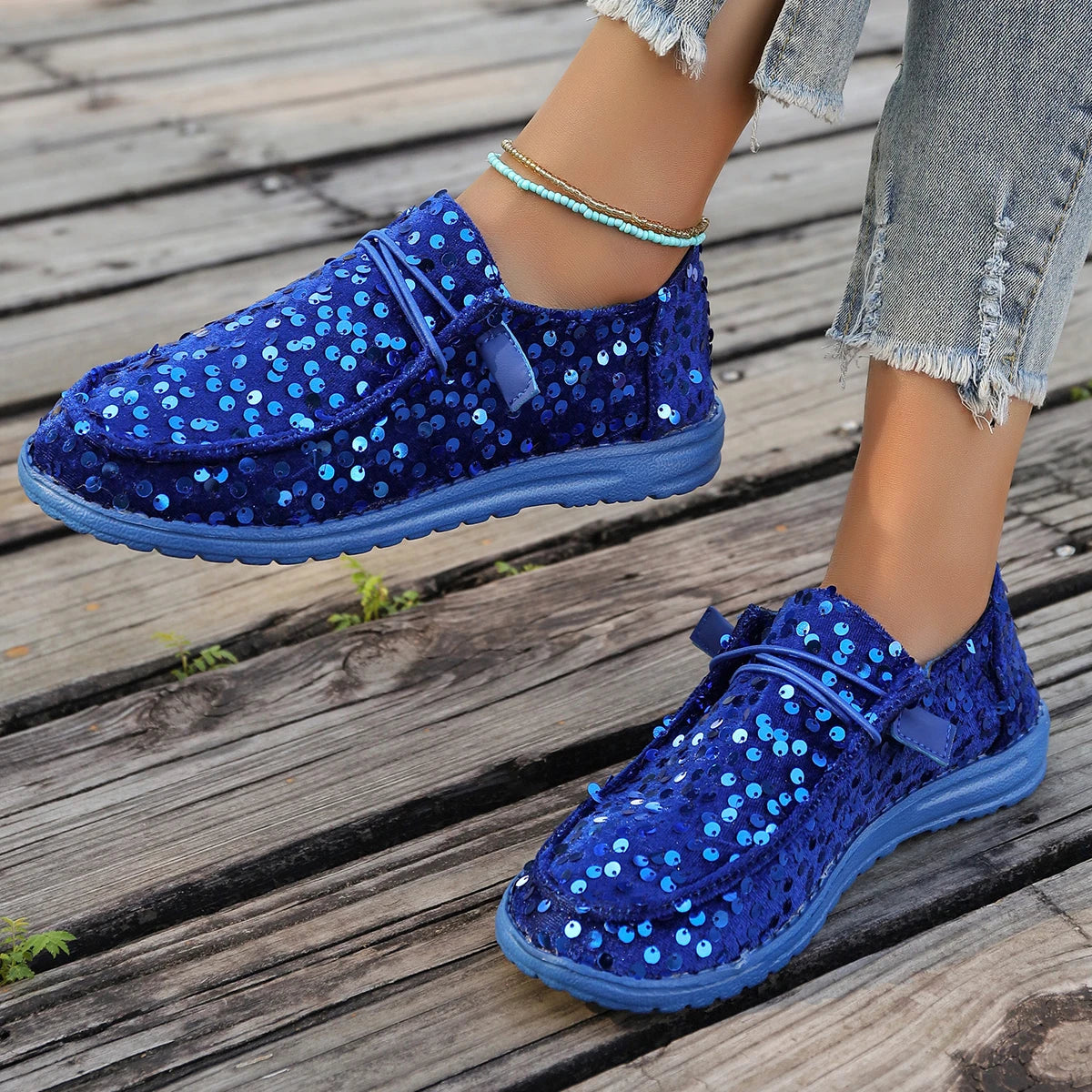 2024 Women’s Breathable Bling Loafers – Casual Fashion Flats with Soft Sole Comfort - Premium loafers from Lizard Vigilante - Just $48.88! Shop now at Lizard Vigilante