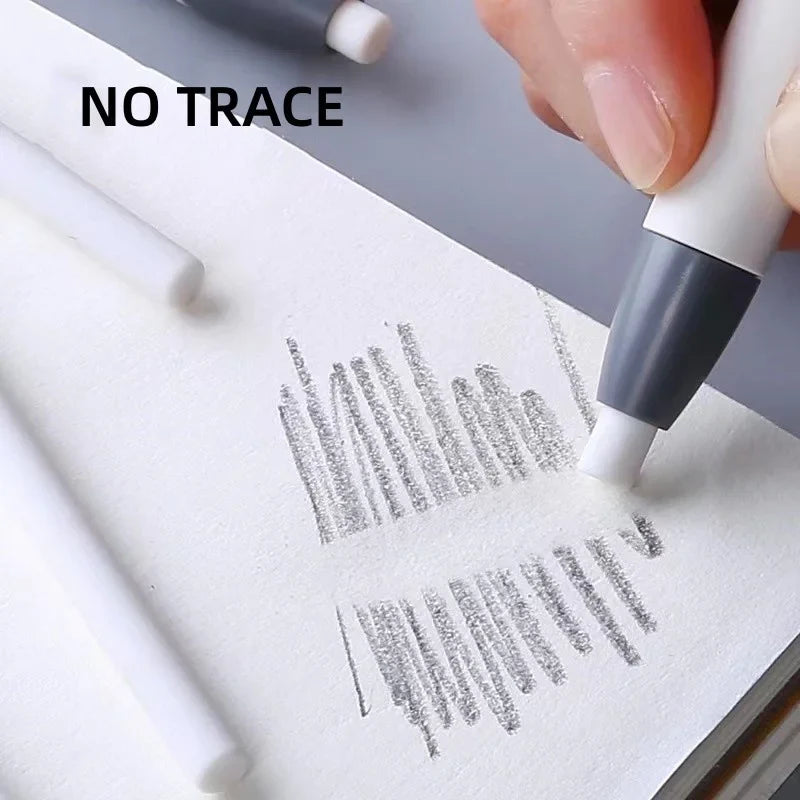 Retractable Pencil Eraser Pencil Rubber Eraser Correction Supplies Writing Correction School Stationery Office Supplies