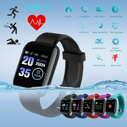 116 PLUS Smart Watch - The Ultimate Fitness and Health Tracker for Men & Women - Premium smart watch from Lizard Vigilante - Just $23.88! Shop now at Lizard Vigilante