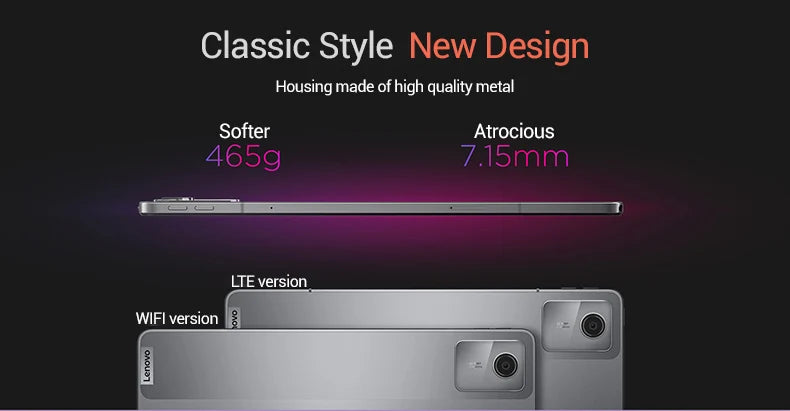 Lenovo Tab K10 M11 TB330FU 6/8+128GB Zhaoyang Tablets K10 MediaTek Helio G88 Global Rom Support OTA 10.95-inch Screen GPS WIFI