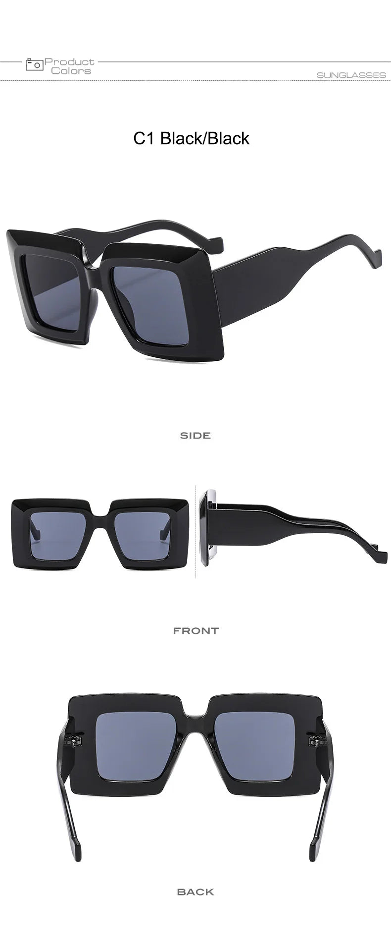 VOLT//BLOK 2025 PunkSquare UV400 Shades — Oversized Futurist Goggle Sunglasses for Women & Men | Cyber-Street Retro Eyewear, Photochromic Anti-Reflective Fashion Bomb - Premium shades from dsers - Just $15.99! Shop now at Lizard Vigilante