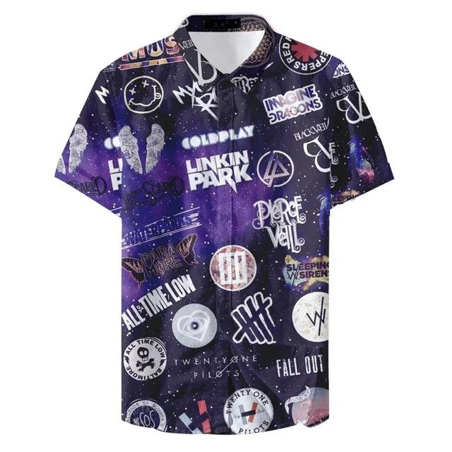 New Men's Short Sleeve Hawaiian Shirt 3D Printed Oversized Hip Hop Shirt Rock Style Resort Casual Men's Clothing - Premium hawaiian shirt from Lizard Vigilante - Just $24.99! Shop now at Lizard Vigilante