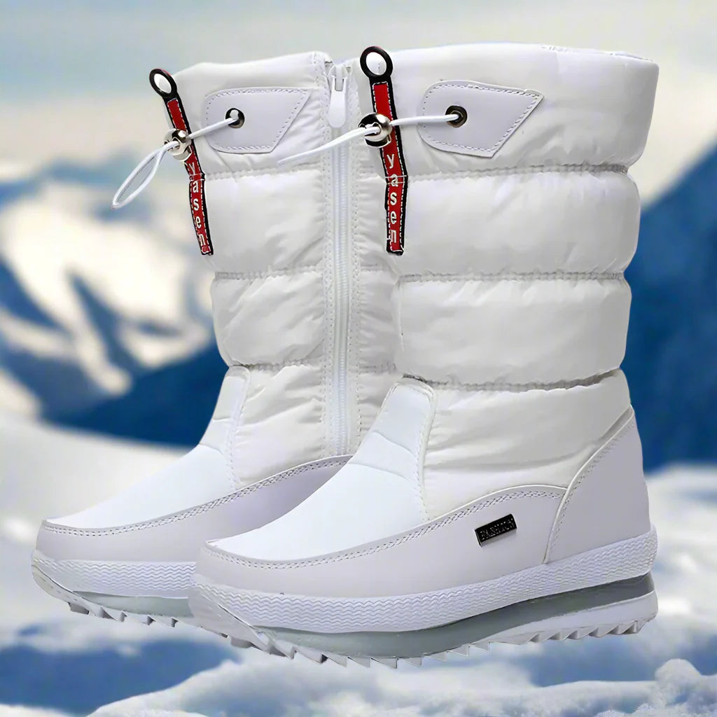 Women's Plush Platform Snow Boots – Waterproof, Non-Slip, Warm Winter Fashion for Style and Comfort - Premium snow boots from Lizard Vigilante - Just $41.08! Shop now at Lizard Vigilante