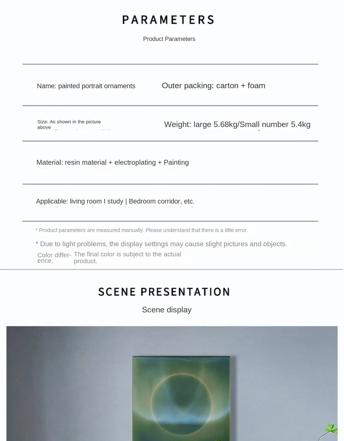 Decorati Statue Home Decor Creative Half Body Abstract Goddess Electroplated Painted Portrait Ornaments in Living Room Sculpture