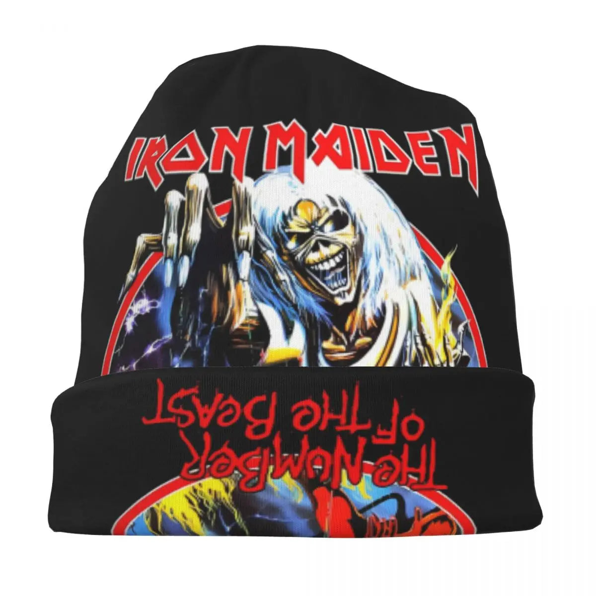 Vintage Iron Maiden Beanie Hat – Unisex Skullies & Head Wrap for Men & Women, 2024 Outdoor Winter Cap - Premium beanie from Lizard Vigilante - Just $19.88! Shop now at Lizard Vigilante