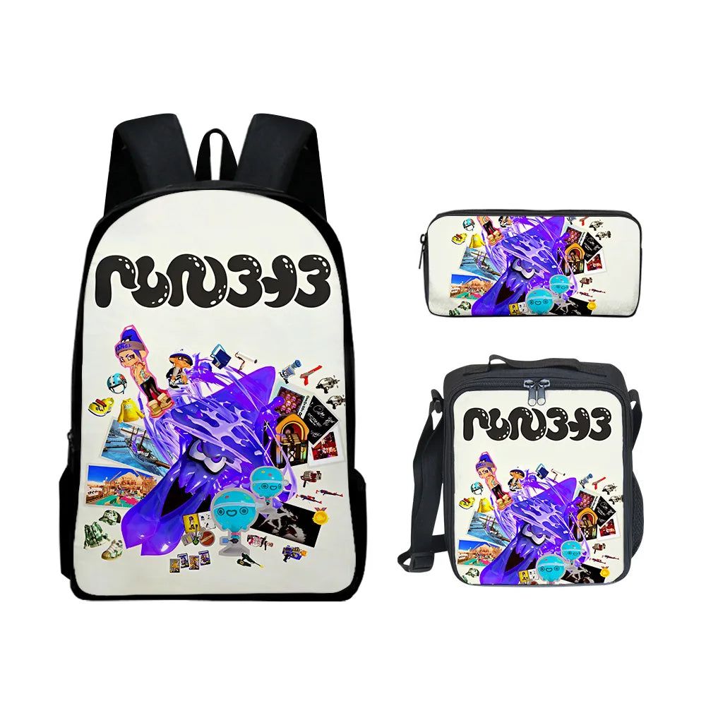 Splatoon 3 Hip-Hop 3D Printed Backpack Set – Trendy 3-Piece Student School Gear with Lunch Bag & Pencil Case - Premium backpack from Lizard Vigilante - Just $46.88! Shop now at Lizard Vigilante