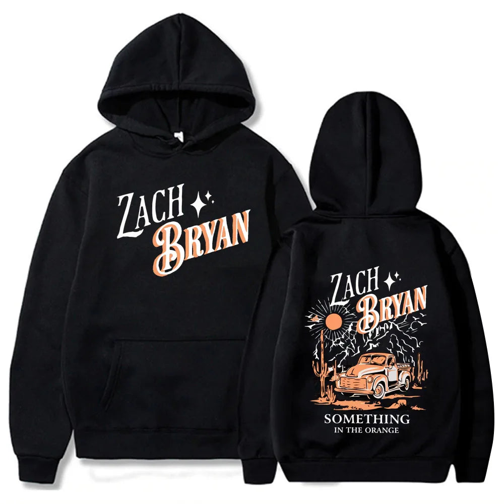 Zach Bryan "Something In The Orange" Hoodie – Western Country Music Inspired Pullover Sweatshirt for Men & Women, Cozy Fleece Hooded Top - Premium hoodie from Lizard Vigilante - Just $48.88! Shop now at Lizard Vigilante