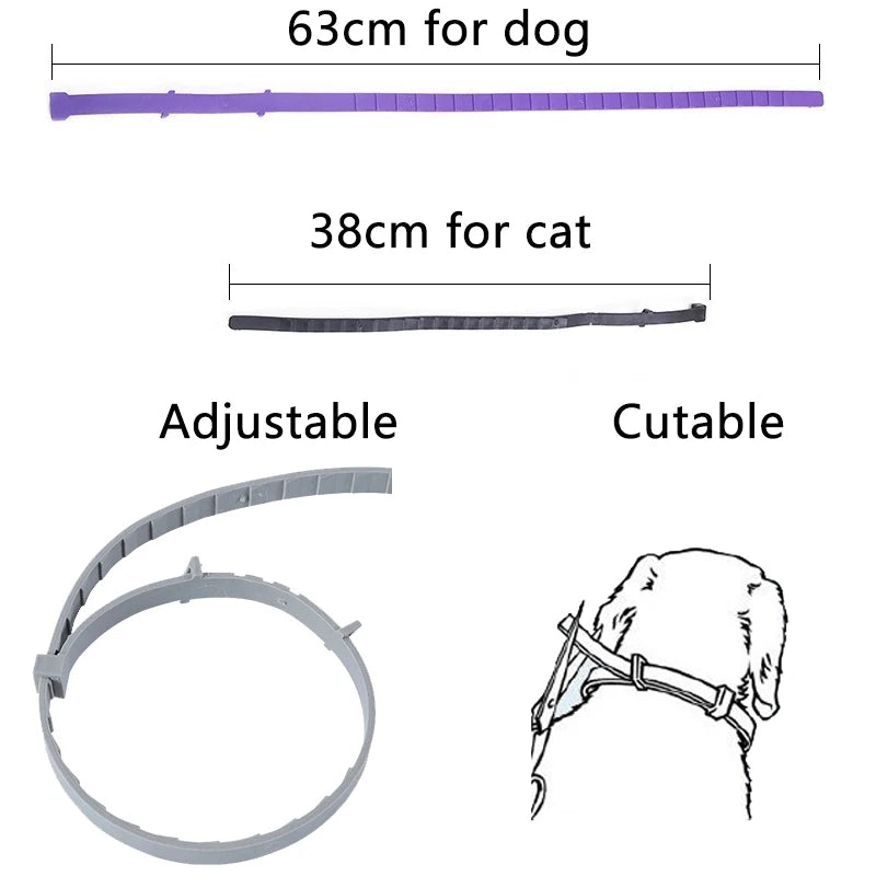 Pet Anti Flea Collar Adjustable Antiparasitic Cat Dog Necklace Portable Outdoor Anti-mosquito & Insect Repellent Pet Supplies - Premium flea collar from Lizard Vigilante - Just $13.99! Shop now at Lizard Vigilante