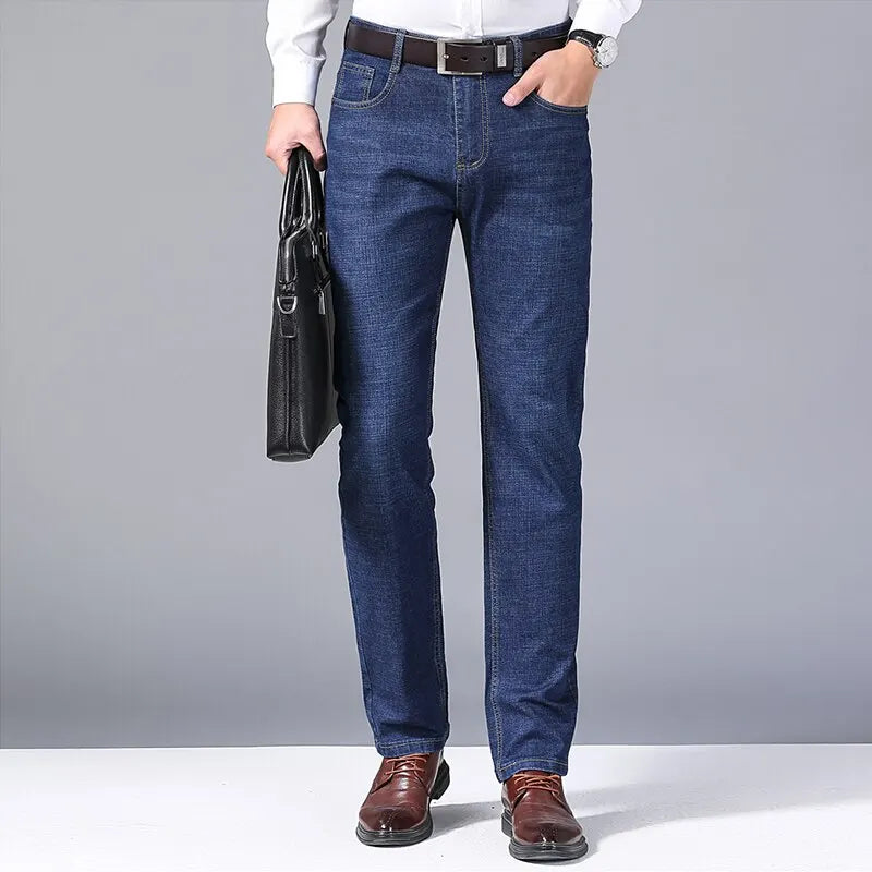 New Men Classic Jeans Jean Homme Pantalones Hombre Men Mannen Soft Black Biker Masculino Denim Overalls Mens Pants Size 32-38 - Premium jeans from Lizard Vigilante - Just $42.88! Shop now at Lizard Vigilante