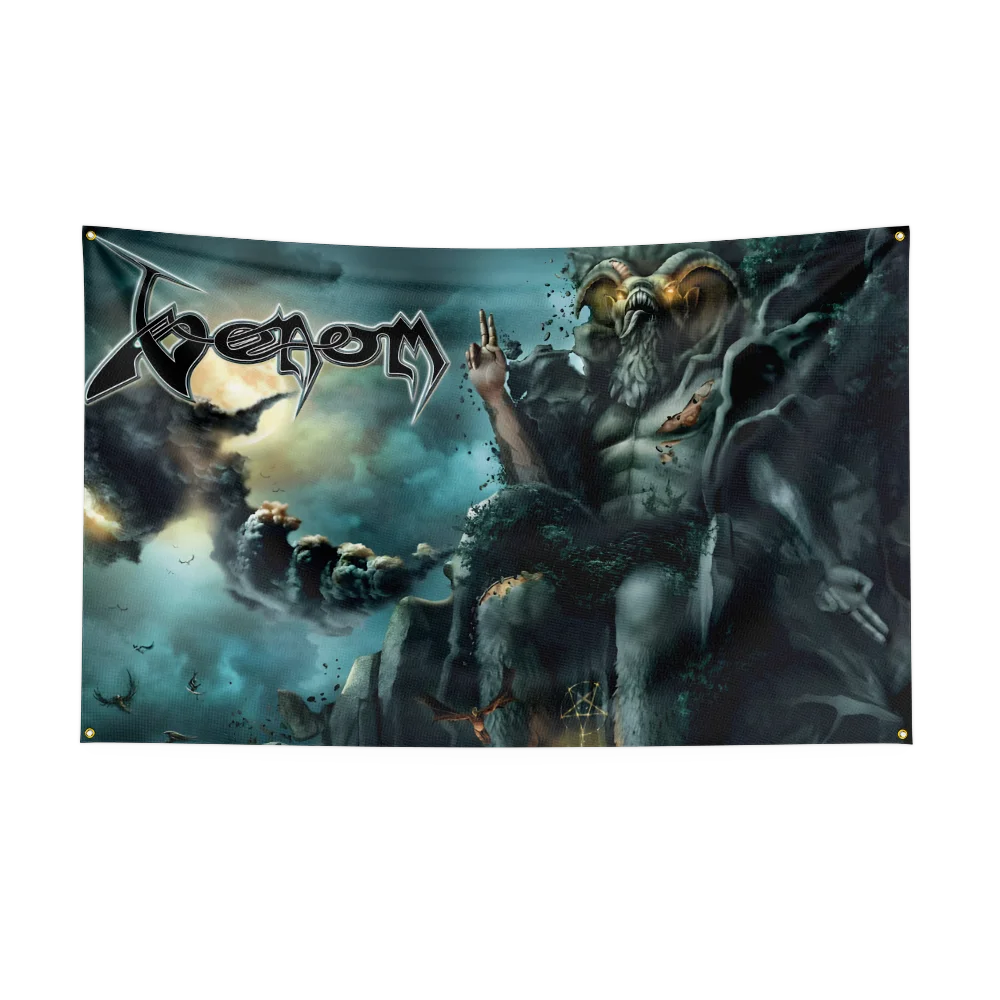 Heavy Rock Band Venom Flag – 3x5Ft Polyester Digital Printed Banner for Bedroom Wall Art & Outdoor Decoration - Premium banner from Lizard Vigilante - Just $15.99! Shop now at Lizard Vigilante