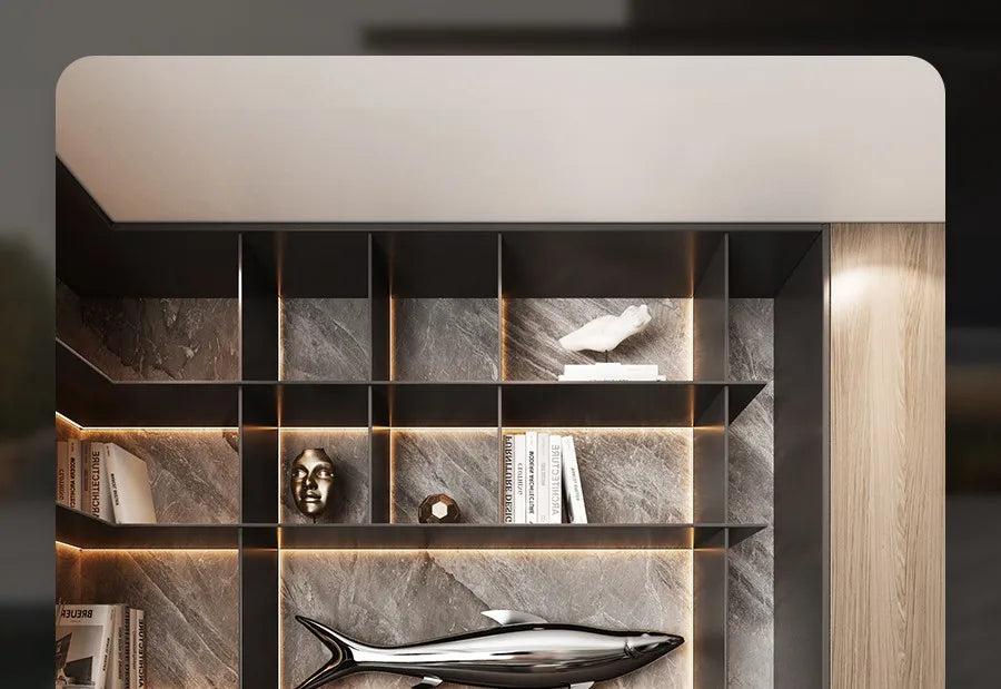 Stainless steel fish sculpture, outdoor lawn, pool, landscape decoration, mirror, crafts