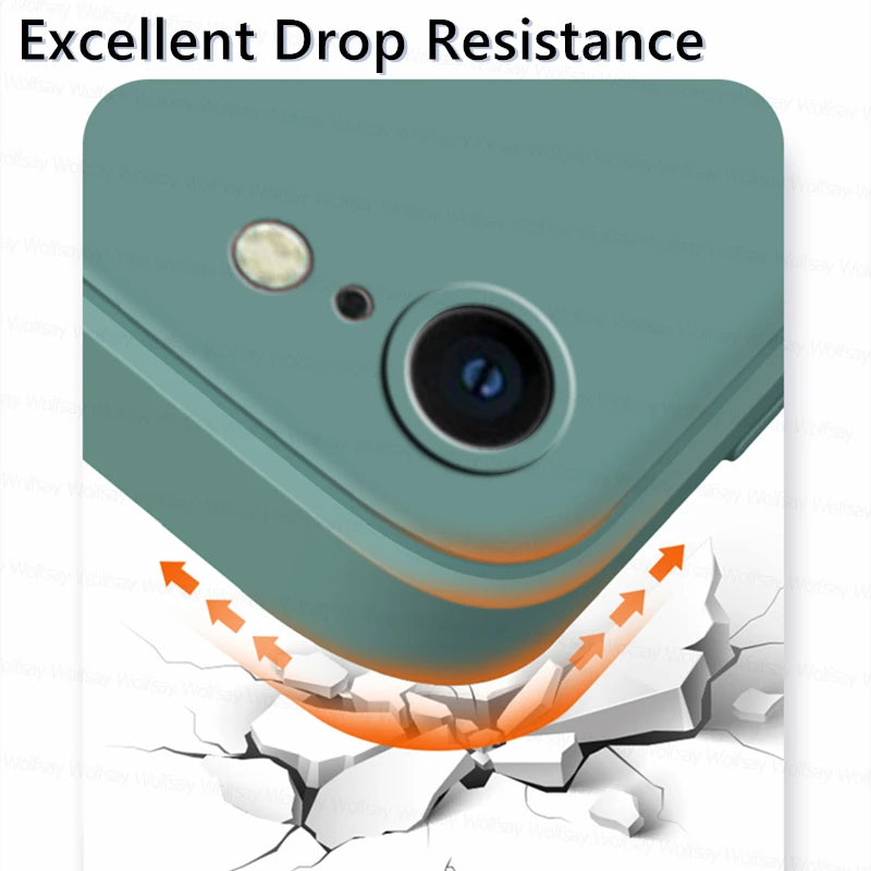 Luxury Liquid Silicone Shockproof Case For iPhone SE 2022 2020 8 7