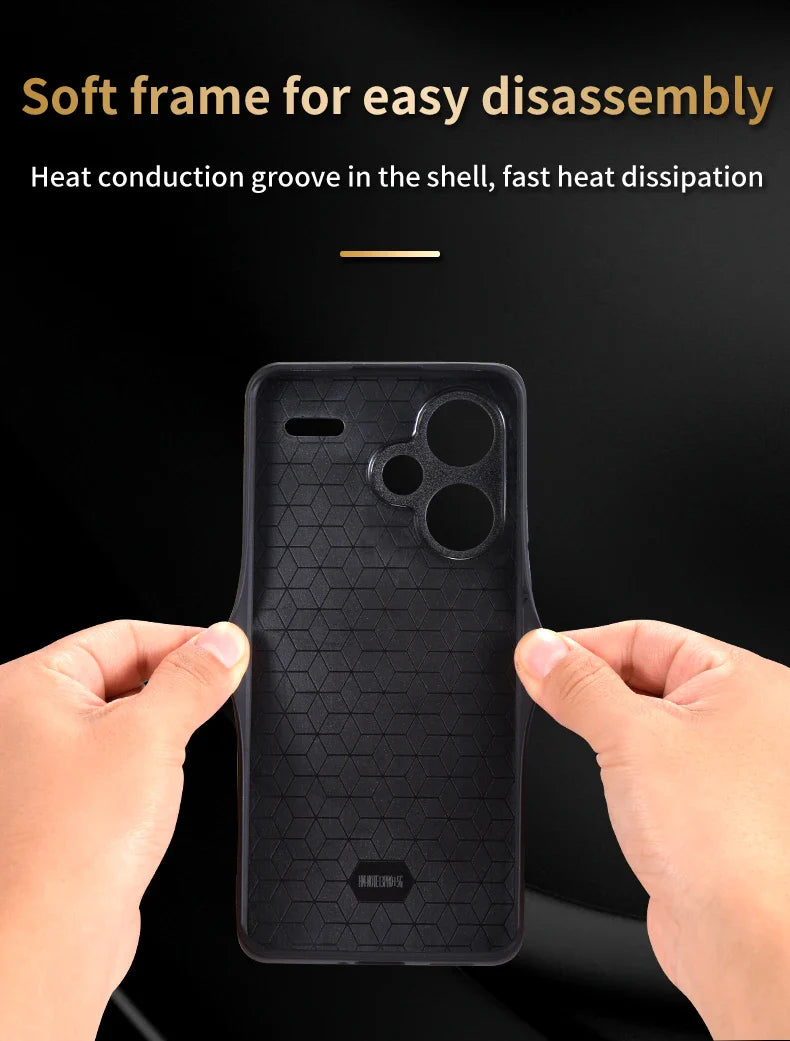 For Xiaomi Redmi Note 13 Pro Plus Чехол для back cover Skin Feel Shockproof Leather Case Soft Funda For Redmi Note 13 Pro Plus