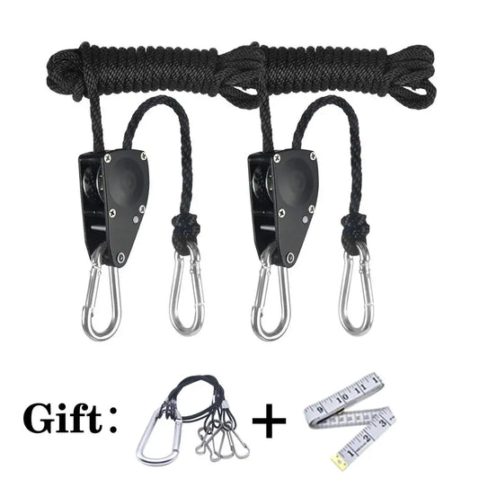 Lanyard Hanging 1/8" Grow Tent LED Grow Light Pulley Rope Ratchet Adjustable Rope For Room Box Growing Light Greenhouse Fixtures