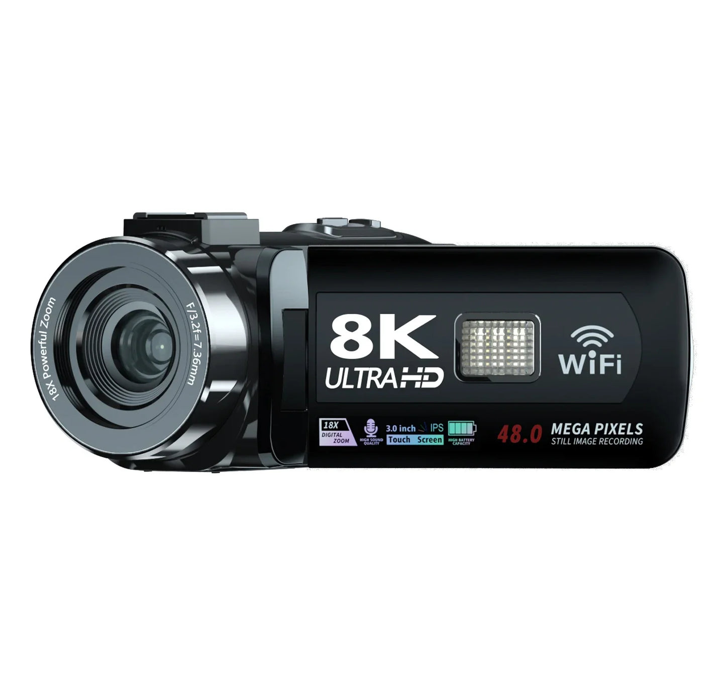 YouTube Camcorder 8K Ultra HD camera Camcorders 48MP Streaming Camera 3.0"Touch Screen Digital Video Camera