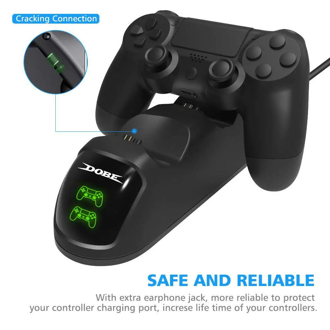 PS4 Controller Charger Dock Station by DUTRIEUX - Premium video game controller from Lizard Vigilante - Just $25.99! Shop now at Lizard Vigilante