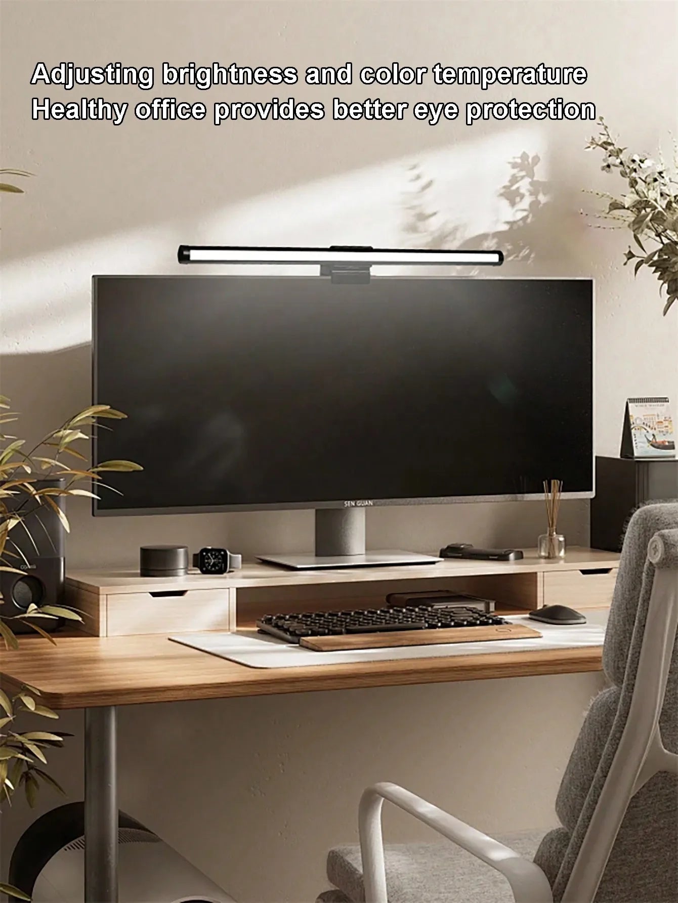 RGB Monitor Light Bar Computer Screen Hanging Lights Atmosphere Table Lamp Reading Night Lights Gaming Monitor Dimming Lights