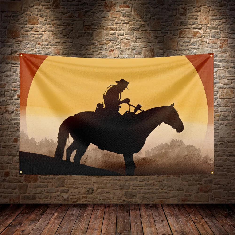 3X5Ft Red Dead Redemption 2 Cowboy Flag – US West RDR2 Polyester Printed Banner for Home & Office Decor - Premium banner from Lizard Vigilante - Just $16.99! Shop now at Lizard Vigilante