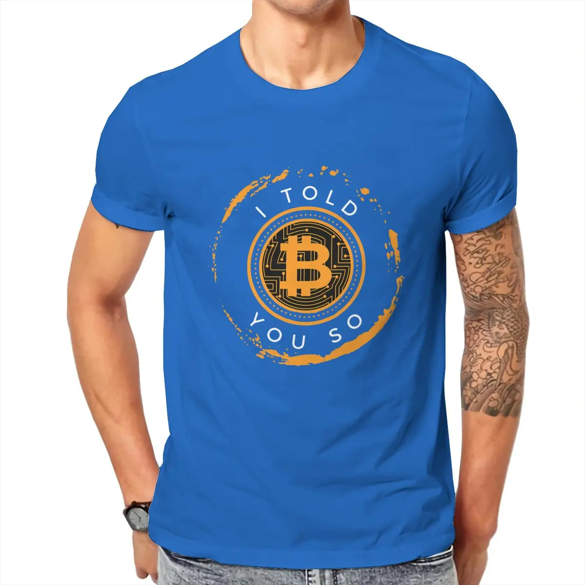 Crypto Miners I Told You So Bitcoin T Shirt Comfortable Casual Short Sleeve Tee