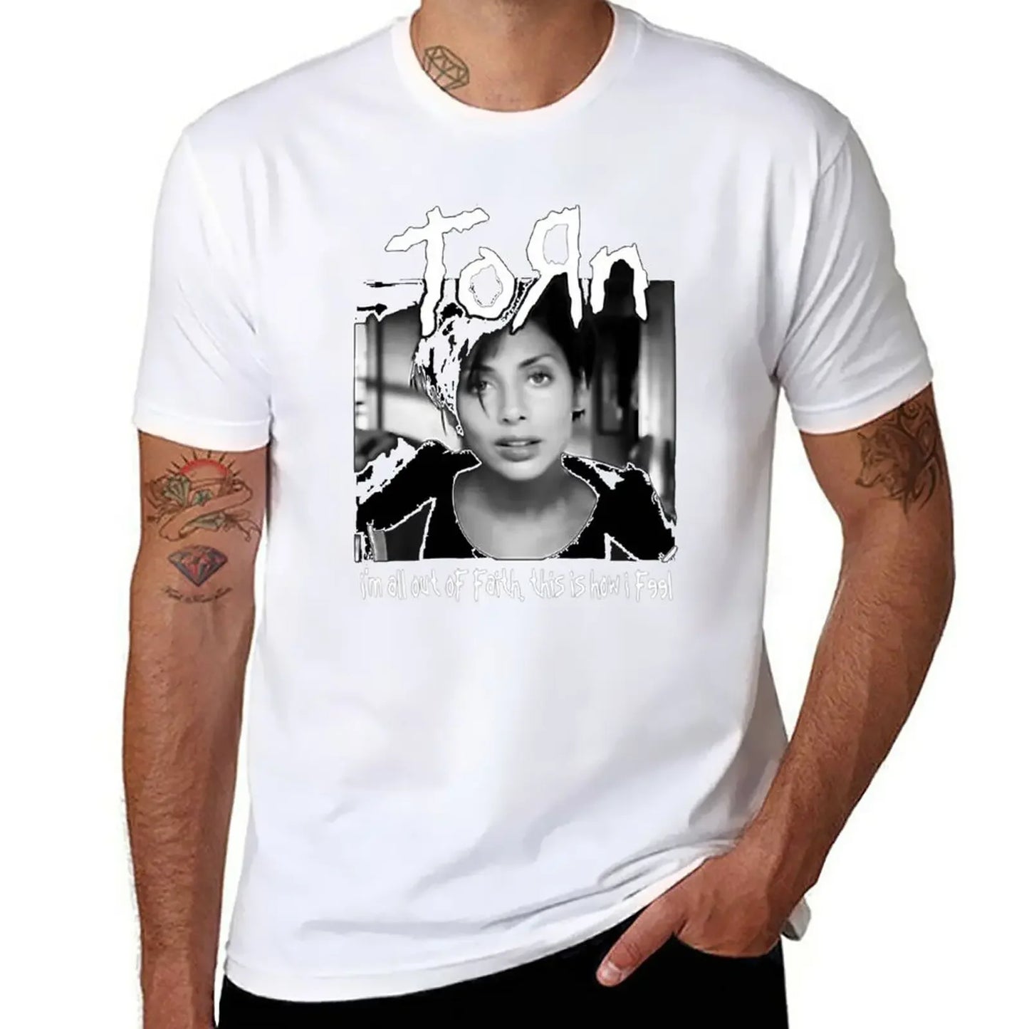 Natalie Imbruglia: KORN Torn T-Shirt - Premium t-shirt from Lizard Vigilante - Just $27.88! Shop now at Lizard Vigilante