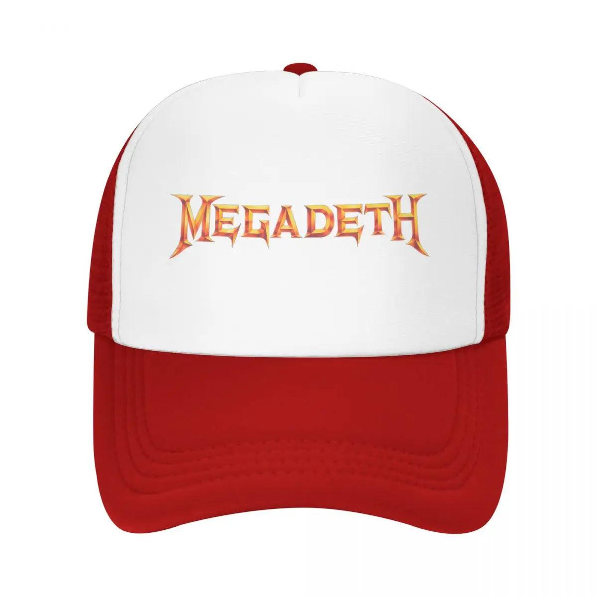 Heavy Metal Rock Roll Music Megadeths Print Baseball Cap Women Men Adjustable Trucker Hat Outdoor Snapback Caps Summer Hats - Lizard Vigilante