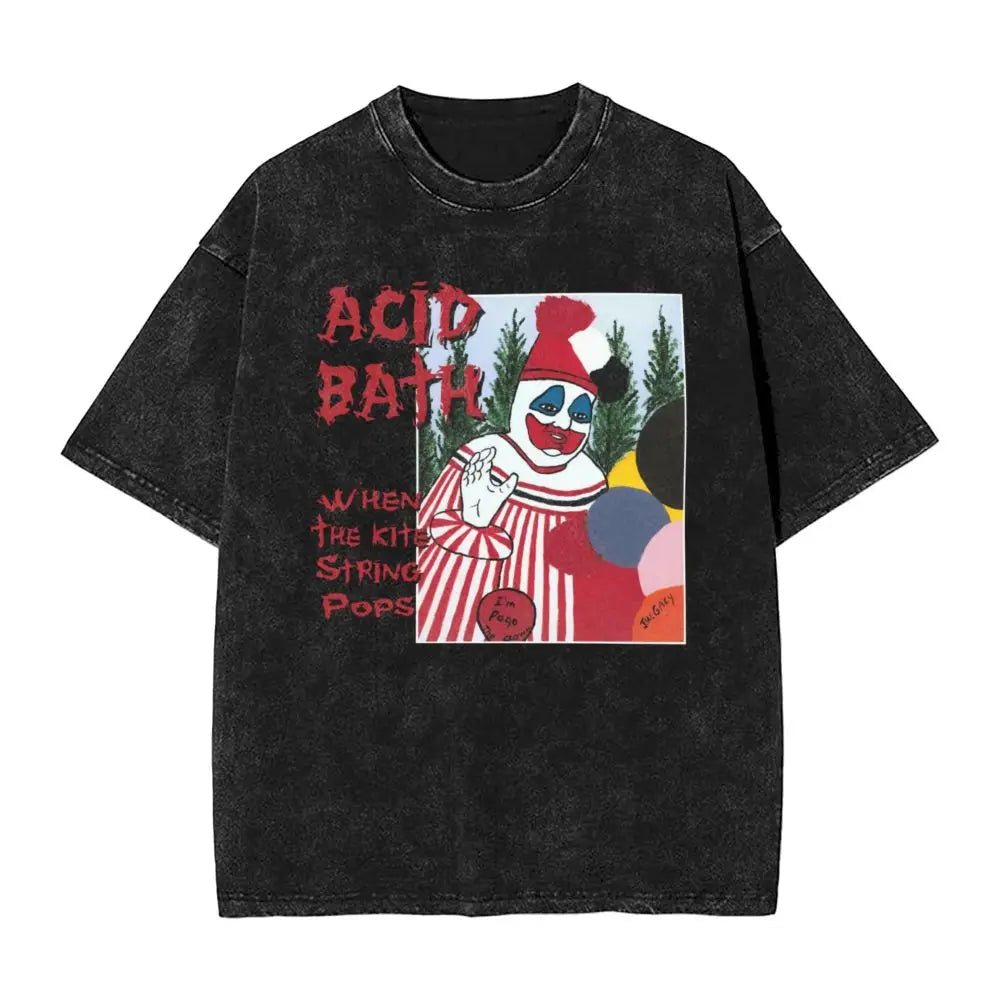 Acid Bath “When The Kite String Pops” Vintage Washed Tee — Oversized Streetwear For Men Who Own The Night - Premium tee from dseers - Just $50.99! Shop now at Lizard Vigilante
