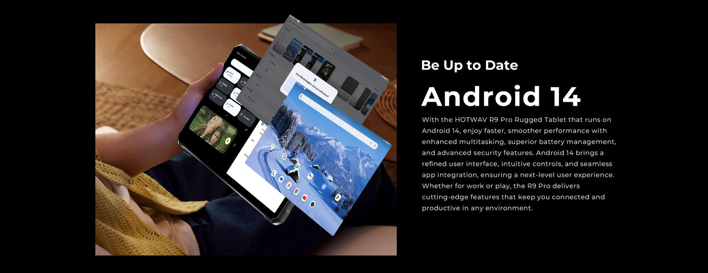 HOTWAV R9 Pro Rugged Tablet 11'' FHD+ 2K Display 20080mAh Massive Battery Pad Android 14 6GB 256GB Camera Global 4G Tablet PC