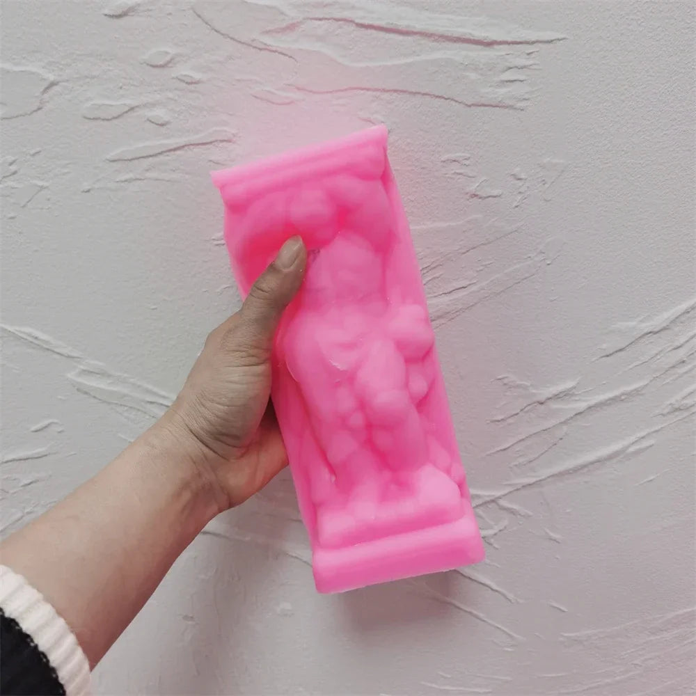 Atlant Statue Silicone Mold Unique Bust Sculpture Soy Wax Candle Mould Greek Mythology Home Decor