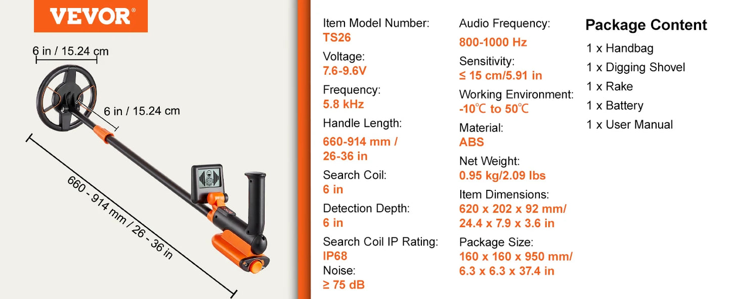 VEVOR Adjustable Kids Metal Detector – 6" Waterproof Search Coil with LCD Display, 25"-37" Extendable Length, Ideal for Gold and Treasure Hunting - Premium metal detector from Lizard Vigilante - Just $98.88! Shop now at Lizard Vigilante