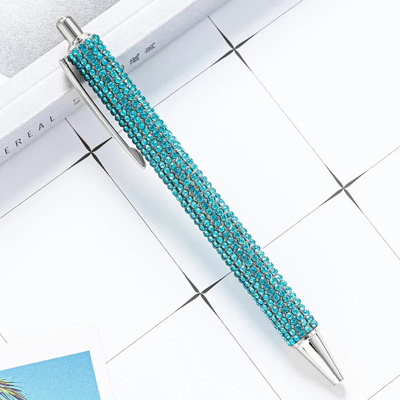 Press Metal Ballpoint Pens Diamond Multi-color Gift Pen Creative Office Supplies