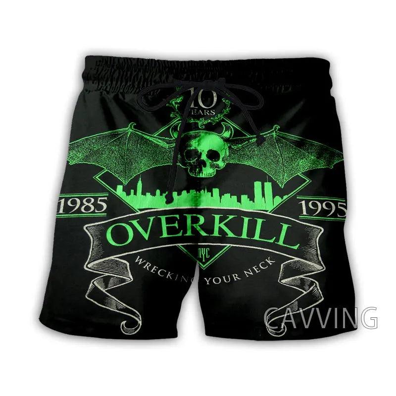 Overkill Band Summer Beach Shorts Streetwear Men Quick Dry Vacation Casual Shorts Women/Men's 3D Print - Lizard Vigilante