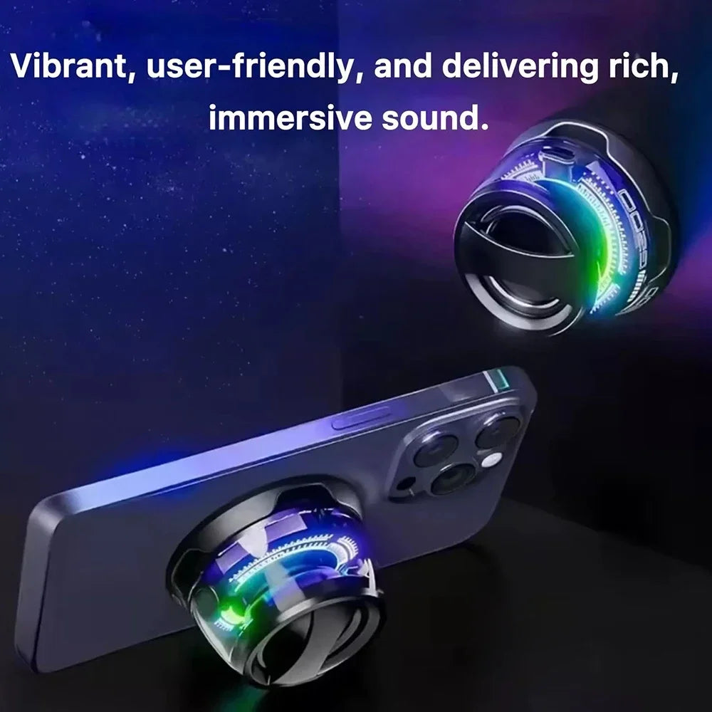 Mini Portable Bluetooth Speaker G200 RGB Color Light Magnetic Speaker BT5.3 Small Sound Box Phone Holder Wireless Loudspeaker