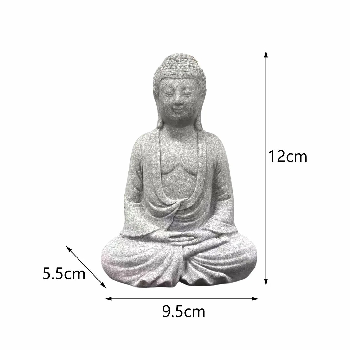 Buddha Statue Hand Carved Buddhism Decorative Figurine Buddha Sculpture for Living Room Home Shop Tabletop Indoor Outdoor
