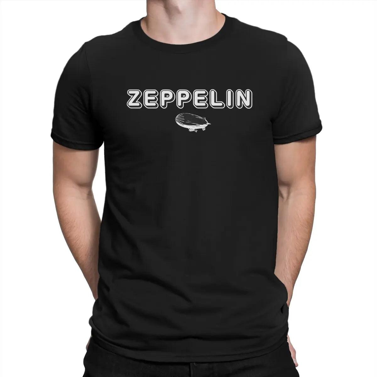 Vintage Men's T Shirt Led Band Zeppelin Funny Tee Shirt Short Sleeve O Neck T-Shirt Cotton Printed Tops - Premium T-Shirt from Lizard Vigilante - Just $20.79! Shop now at Lizard Vigilante