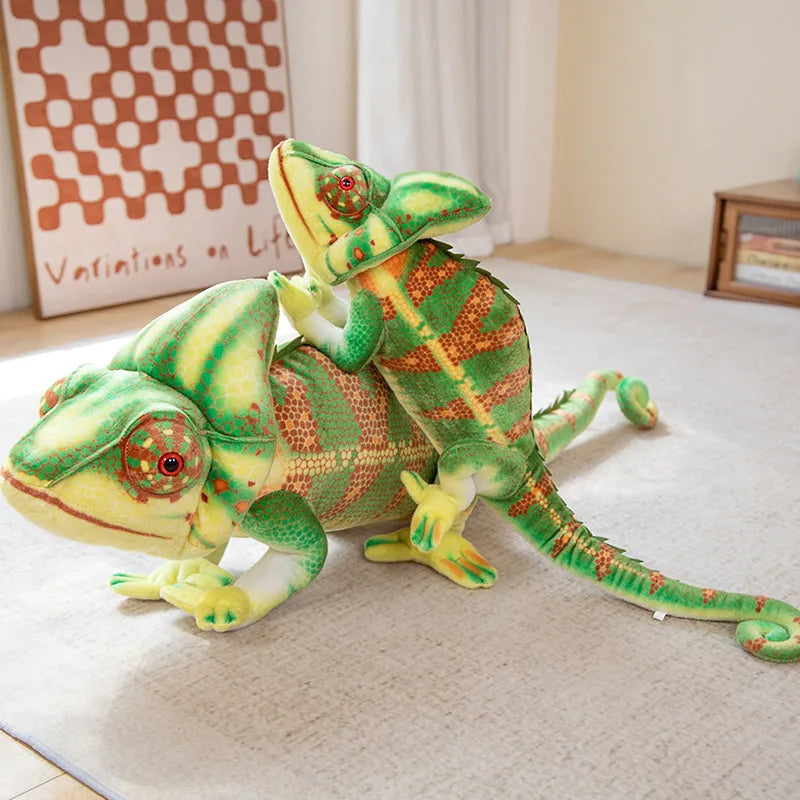 80/110cm Lifelike Giant Reptile Lizard Chameleon Plush Doll Pillow Green Pattern Insect Plush Toy Home Decor Gift For Boys - Premium stuffed animal from Lizard Vigilante - Just $35.99! Shop now at Lizard Vigilante