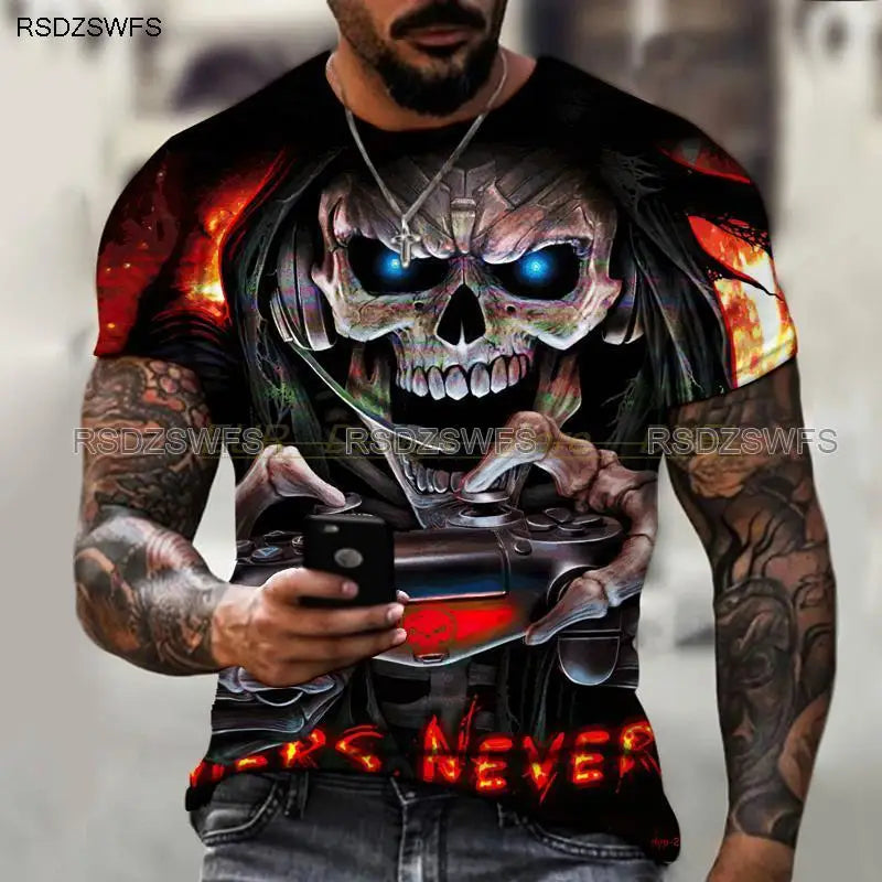 Crimson Reverie - Skull Rose 3D Print Tee – Wear the Dark Romance - Premium tee from Lizard Vigilante - Just $46.99! Shop now at Lizard Vigilante