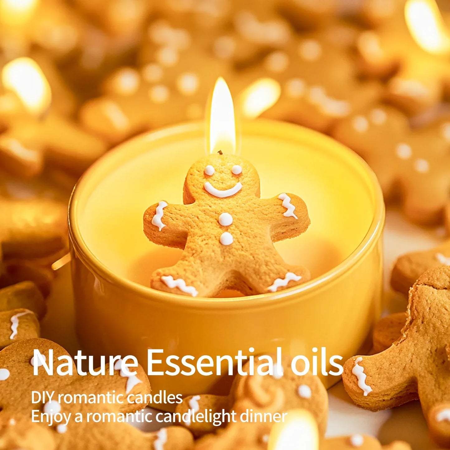 10ml 60ml Gingerbread Man Fragrance Essential Oils Long Lasting Perfumes Can Make Christmas Candle Car Airfresheners