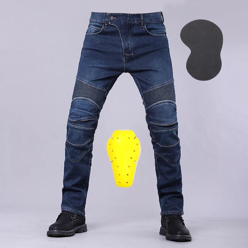 Motorcycle Riding Jeans Men Outdoor Moto Jeans Protective Knee Hip Pads Motocross Pants Touring Anti Drop Pants Protective Gear - Lizard Vigilante