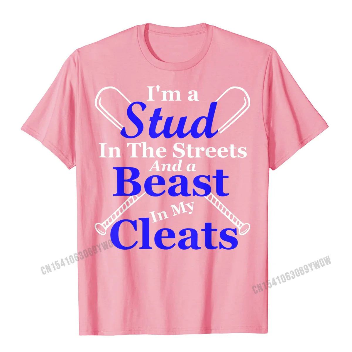 Im A Stud In The Streets And Beast Cleats Baseball T-Shirt Men Cotton Top T-Shirts For Men Simple Style Tees Hot Sale Classic - Premium t-shirt from Lizard Vigilante - Just $23.99! Shop now at Lizard Vigilante