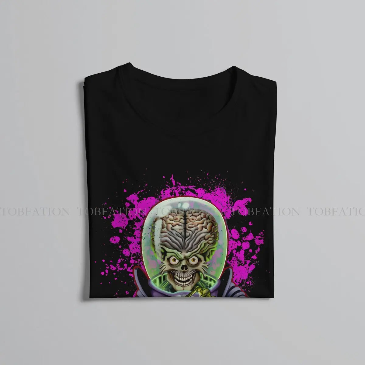 Ack Round Collar TShirt Mars Attacks Alien Sci-Fi Movies Fabric Original T Shirt Man's Clothes Individuality Fluffy - Premium  from Lizard Vigilante - Just $20.99! Shop now at Lizard Vigilante